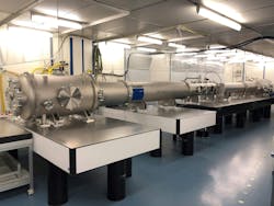 The laboratory setup for temporal pulse compression. The laboratory setup for temporal pulse compression.