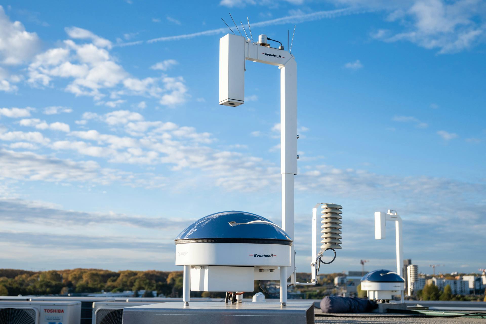 FIGURE 3. Reuniwatt&rsquo;s Sky InSight used during the DYVALOCCA campaign in Bambidie, Gabon.