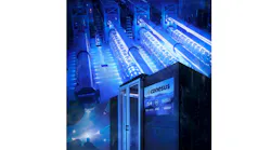 The Conesus Supercomputer is shown in the bottom right with the OMEGA EP Laser System (top) and an image of a target shot inside the target chamber (bottom left).