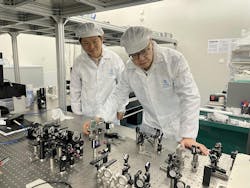 The team in the lab—Zhaoyang Li and Yanqi Liu—with their setup. The team in the lab—Zhaoyang Li and Yanqi Liu—with their setup.