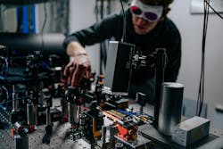 Maximillian Protte working on the group’s setup. Maximillian Protte working on the group’s setup.