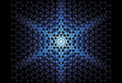 Vibration pattern of the mechanical mode of the membrane the University of Copenhagen researchers used to craft their quantum memory drum. Vibration pattern of the mechanical mode of the membrane the University of Copenhagen researchers used to craft their quantum memory drum.