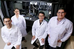 The research team from NTU Singapore includes (front row from left) Ph.D. student Ye Wenzheng, Nanyang assistant professor Liang Jie Wong, Francesco Maddalena, and (second row) research associate Liliana Tjahjana. The research team from NTU Singapore includes (front row from left) Ph.D. student Ye Wenzheng, Nanyang assistant professor Liang Jie Wong, Francesco Maddalena, and (second row) research associate Liliana Tjahjana.