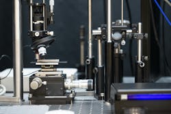 A light detection setup used in experiments done by researchers from NTU Singapore to determine the efficiency of samples made of perovskites and gold. A light detection setup used in experiments done by researchers from NTU Singapore to determine the efficiency of samples made of perovskites and gold.
