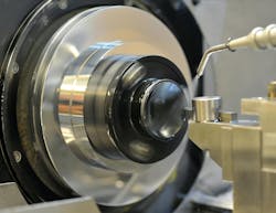 Example of diamond lens turning in LightPath Technologies' Orlando, FL facility. Example of diamond lens turning in LightPath Technologies' Orlando, FL facility.