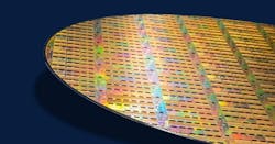 Wafer of Ayar Labs’ optical I/O chiplets. Wafer of Ayar Labs’ optical I/O chiplets.
