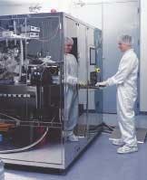 FIGURE 3. Cutting Edge Optronics has developed a 4.5-kW diode-pumped Nd:YAG laser for extreme- ultraviolet lithography. The system uses three laser chains that produce 1.5 kW of output power each, plus an optical combiner bench, to yield 4.5 kW out of the box and producing 20 W of EUV power at the intermediate focus. FIGURE 3. Cutting Edge Optronics has developed a 4.5-kW diode-pumped Nd:YAG laser for extreme- ultraviolet lithography. The system uses three laser chains that produce 1.5 kW of output power each, plus an optical combiner bench, to yield 4.5 kW out of the box and producing 20 W of EUV power at the intermediate focus.