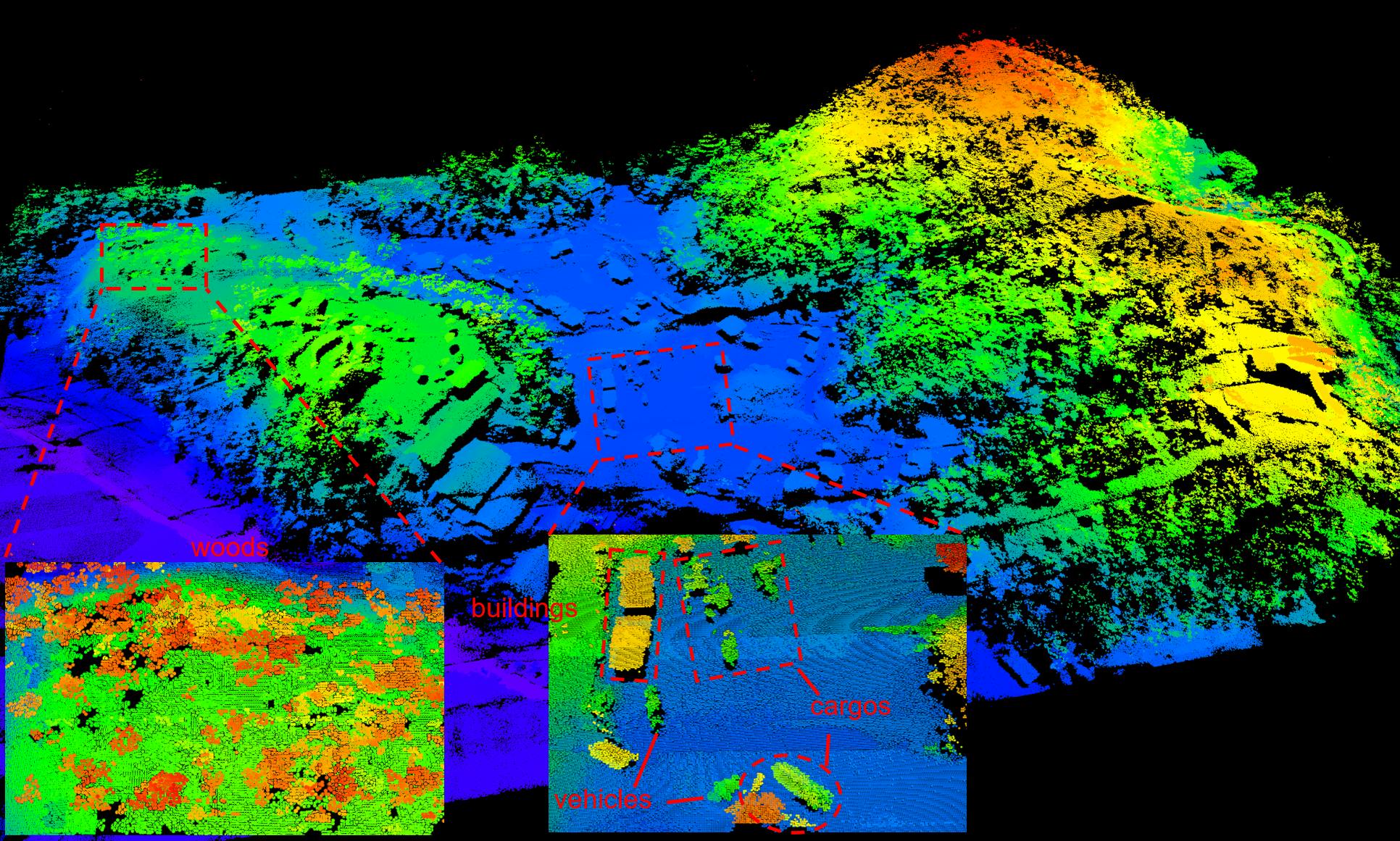 The system captured high-resolution 3D images during daytime over large areas.
