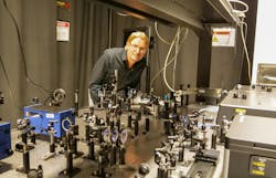 Andrea Alù in the lab. Andrea Alù in the lab.