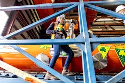 SLAC’s second LCLS-II-HE cryomodule arrived from Jefferson Lab on March 5, 2024, and was decked out to celebrate St. Patrick’s Day. SLAC’s second LCLS-II-HE cryomodule arrived from Jefferson Lab on March 5, 2024, and was decked out to celebrate St. Patrick’s Day.