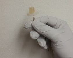 A small light-emitting diode (LED) is fabricated from carbon dots. A small light-emitting diode (LED) is fabricated from carbon dots.