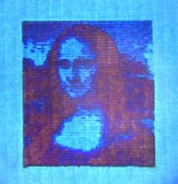 Researchers from DTU Nanotech and DTU Fotonik have succeeded in printing a microscopic Mona Lisa. She is 50 microns long or about 10,000 times smaller than the real Mona Lisa in the Louvre in Paris. Researchers from DTU Nanotech and DTU Fotonik have succeeded in printing a microscopic Mona Lisa. She is 50 microns long or about 10,000 times smaller than the real Mona Lisa in the Louvre in Paris.