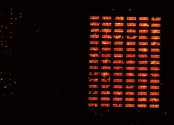 A neutral atom qubit register, which continuously reloads new atoms into the register. A neutral atom qubit register, which continuously reloads new atoms into the register.