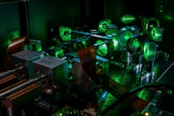 Laser setup in the planqc lab. Laser setup in the planqc lab.