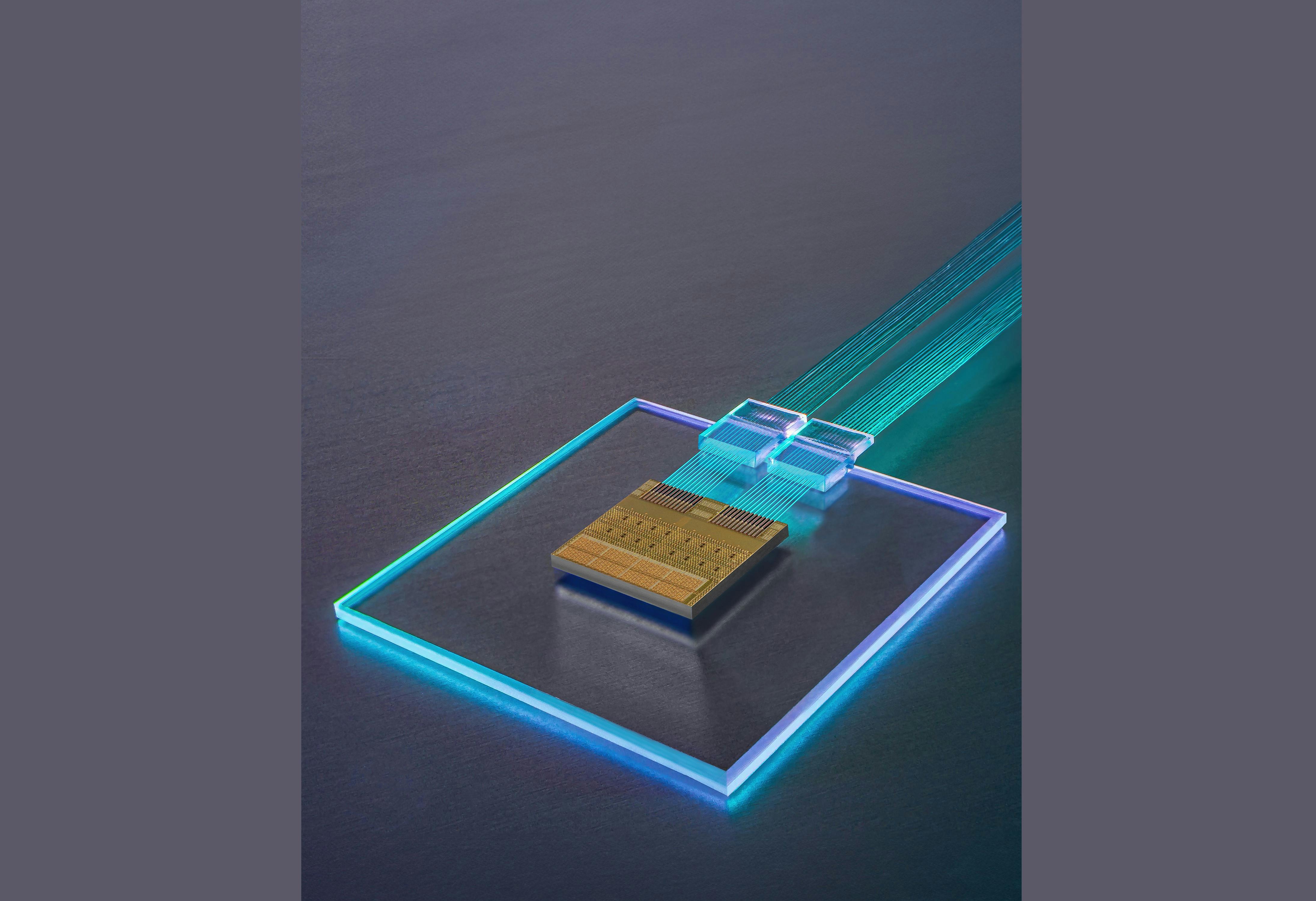 TeraPHY optical I/O chiplet with 4 Terabits/s bidirectional bandwidth.