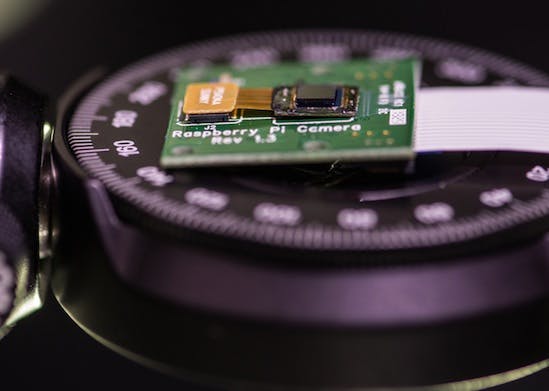 The very small matte-black rectangle attached to the circuit board is Rice University&rsquo;s FlatCam, an ultrathin lensless camera.