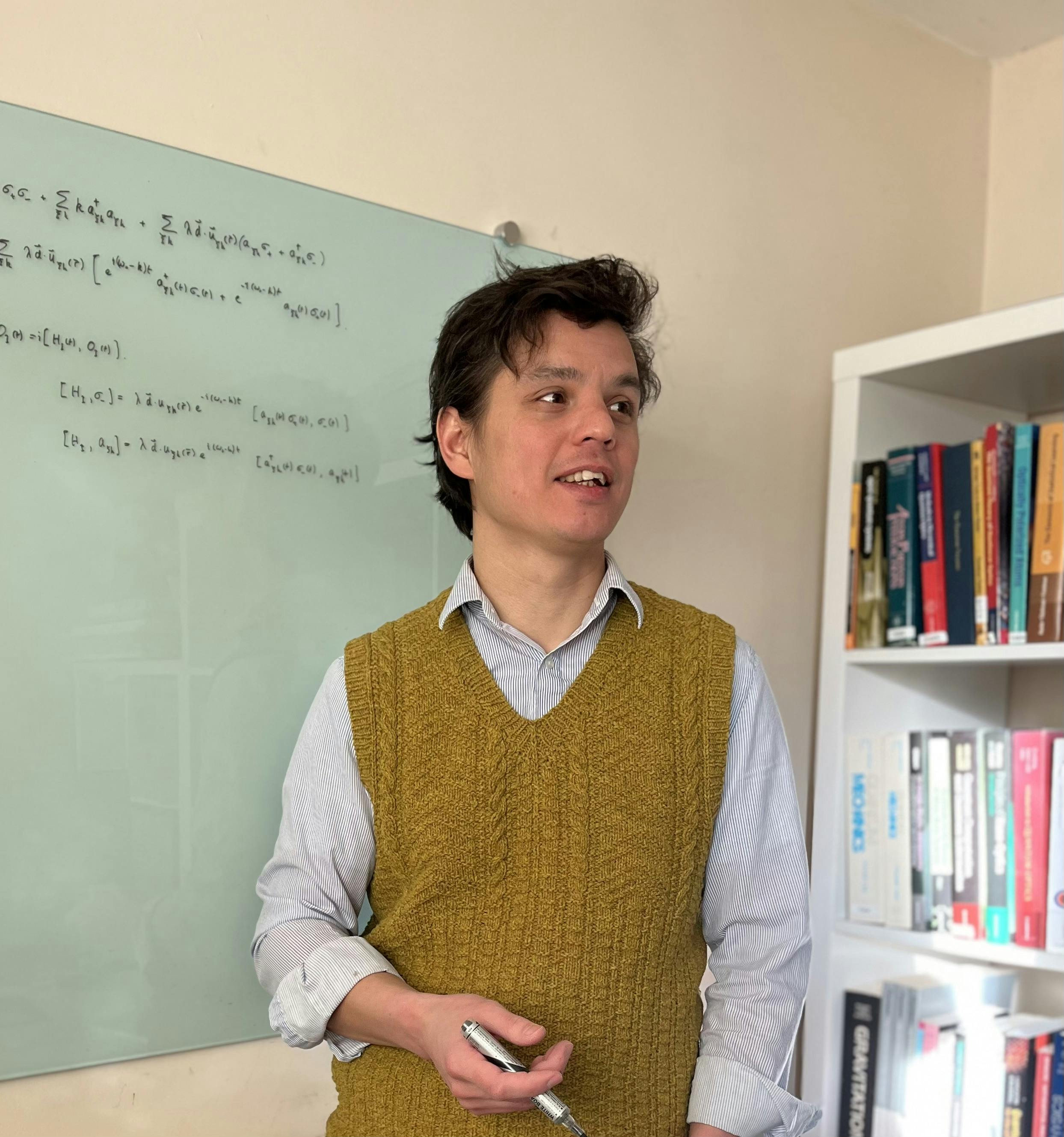 Ben Yuen with his whiteboard.