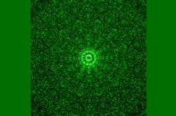 Vortex laser pattern from 12-fold rotationally symmetric quasicrystal structure. Vortex laser pattern from 12-fold rotationally symmetric quasicrystal structure.