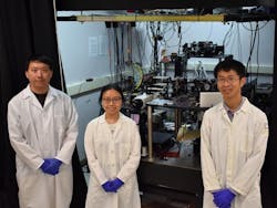 (L-R) UC Davis graduate students Shu Guo and Yunyang Li, and Prof. Weijian Yang. (L-R) UC Davis graduate students Shu Guo and Yunyang Li, and Prof. Weijian Yang.