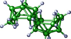 FIGURE 1. Anti-Octadecaborane isomer: blue = hydrogen, green = boron. FIGURE 1. Anti-Octadecaborane isomer: blue = hydrogen, green = boron.