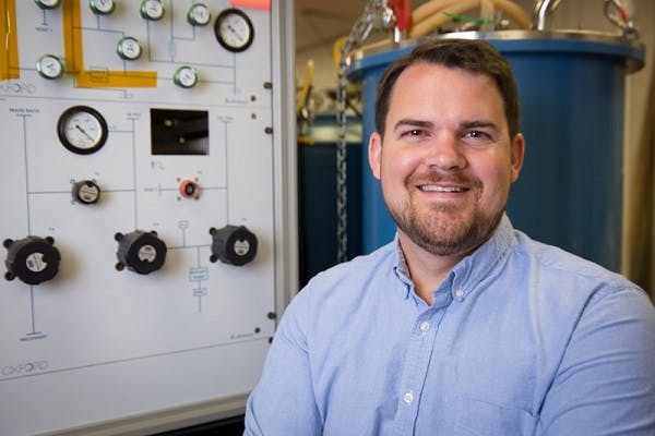 Hugh Churchill, assistant professor of physics, directs the Quantum Device Laboratory at the University of Arkansas and will study black phosphorus with the help of a NSF award.