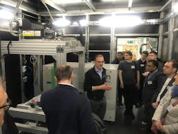 Attendees observe a hands-on demonstration of Civan Lasers’ OPA6 dynamic beam laser, showcasing real-time beam shaping capabilities for industrial applications. Attendees observe a hands-on demonstration of Civan Lasers’ OPA6 dynamic beam laser, showcasing real-time beam shaping capabilities for industrial applications.