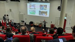 Simone Peli from Castellini presents advancements in welding thick sections using pure dynamic beam laser technology—highlighting high-power beam control for deep-penetration welding. Simone Peli from Castellini presents advancements in welding thick sections using pure dynamic beam laser technology—highlighting high-power beam control for deep-penetration welding.