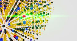 Each lanthanide ion can emit light within a single lanthanide-doped nanocrystal. (Image credit: Andrew Mueller/Columbia Engineering) Each lanthanide ion can emit light within a single lanthanide-doped nanocrystal. (Image credit: Andrew Mueller/Columbia Engineering)