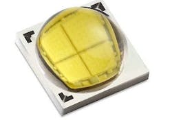 Lumileds' Luxeon MX multi-die LED emits 1200 lm at a 150 lm/W efficiency (and can do this at 85°C), enabling a system efficiency, which includes optics and such, of 120 lm/W. Lumileds' Luxeon MX multi-die LED emits 1200 lm at a 150 lm/W efficiency (and can do this at 85°C), enabling a system efficiency, which includes optics and such, of 120 lm/W.