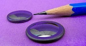 Pressed lenses made of chalcogenide glass.