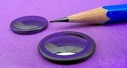 Pressed lenses made of chalcogenide glass. Pressed lenses made of chalcogenide glass.