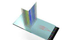 FIGURE 1. VitreaLab’s quantum light chip (QLC) emits hundreds of laser beams.