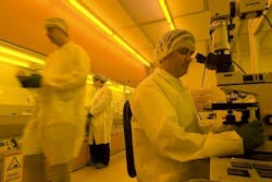 Photolithography room for thin-film deposition processes at LEW Techniques. Photolithography room for thin-film deposition processes at LEW Techniques.