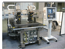 FIGURE 3. An automated glass scribing system from MDI SCHOTT Advanced Processing utilizes two lasers to reduce tact time. FIGURE 3. An automated glass scribing system from MDI SCHOTT Advanced Processing utilizes two lasers to reduce tact time.