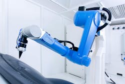 FIGURE 2. The JENOPTIK-VOTAN C BIM articulated arm enables high-speed, accurate beam movement over a large 3D volume, and allows six degrees of freedom. FIGURE 2. The JENOPTIK-VOTAN C BIM articulated arm enables high-speed, accurate beam movement over a large 3D volume, and allows six degrees of freedom.