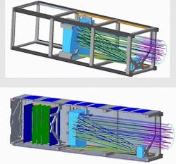 Completed optomechanical design for a 3-U CubeSat. Completed optomechanical design for a 3-U CubeSat.
