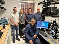NIST researchers (left to right in back: Oliver Slattery, Xiao Tang, Lijun Ma, and Thomas Gerrits, and Anouar Rahmouni in front) involved in the breakthrough. NIST researchers (left to right in back: Oliver Slattery, Xiao Tang, Lijun Ma, and Thomas Gerrits, and Anouar Rahmouni in front) involved in the breakthrough.