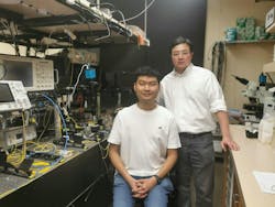 Dr. Wenhan Sun (left) and Professor Qing Li (right) handled the device fabrication at Carnegie Mellon University. Dr. Wenhan Sun (left) and Professor Qing Li (right) handled the device fabrication at Carnegie Mellon University.