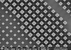 FIGURE 2. SEM image of a meta-optic. FIGURE 2. SEM image of a meta-optic.