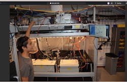 In Hutzler's laboratory at Caltech, the Matisse Ti:sapphire laser, coupled with the Mixtrain SFG system, performs spectroscopy and laser control of cold atoms and molecules used to search for new fundamental particles and forces. Above, a graduate student adjusts locking electronics on the IR Ti:sapphire seed to excite an optical transition to a metastable triplet state of neutral radium-226 atoms, which induces accelerated formation of new radium-containing molecules. In Hutzler's laboratory at Caltech, the Matisse Ti:sapphire laser, coupled with the Mixtrain SFG system, performs spectroscopy and laser control of cold atoms and molecules used to search for new fundamental particles and forces. Above, a graduate student adjusts locking electronics on the IR Ti:sapphire seed to excite an optical transition to a metastable triplet state of neutral radium-226 atoms, which induces accelerated formation of new radium-containing molecules.