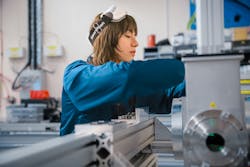 Dr. Robin Timmis adjusts an instrument on the Gemini laser facility at the Rutherford Appleton Laboratory. Credit: UKRI-STFC Dr. Robin Timmis adjusts an instrument on the Gemini laser facility at the Rutherford Appleton Laboratory. Credit: UKRI-STFC