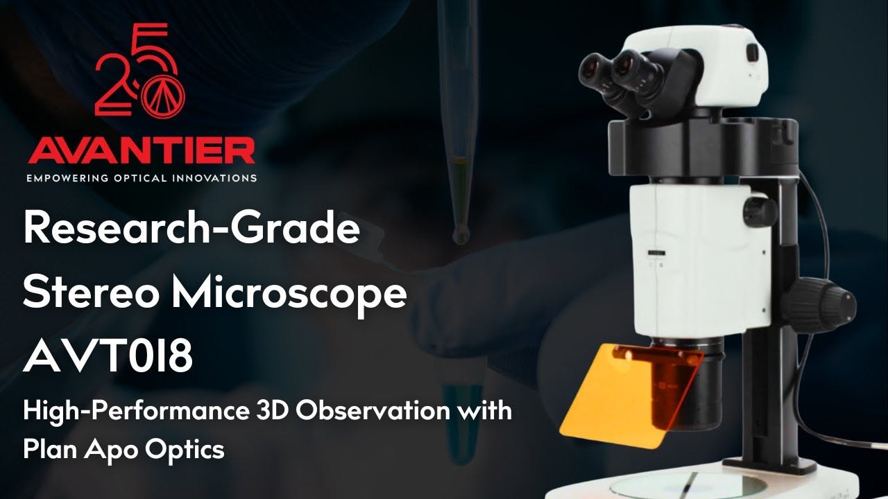 Research-Grade Stereo Microscope AVT018 | High-Performance 3D Observation with Plan Apo Optics