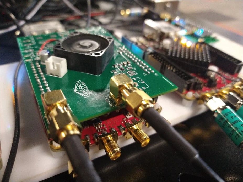 A Red Pitaya board in LongPath Technologies' field-deployed cabinet.