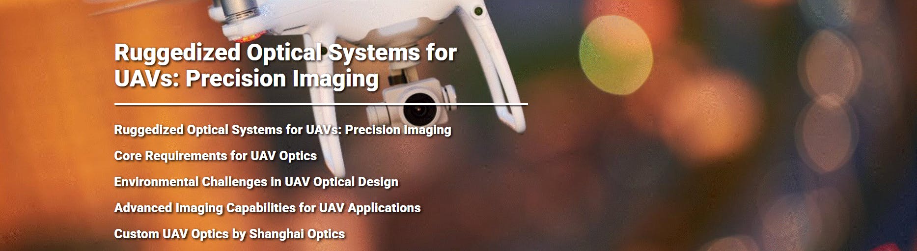 Ruggedized Optical Systems for UAVs