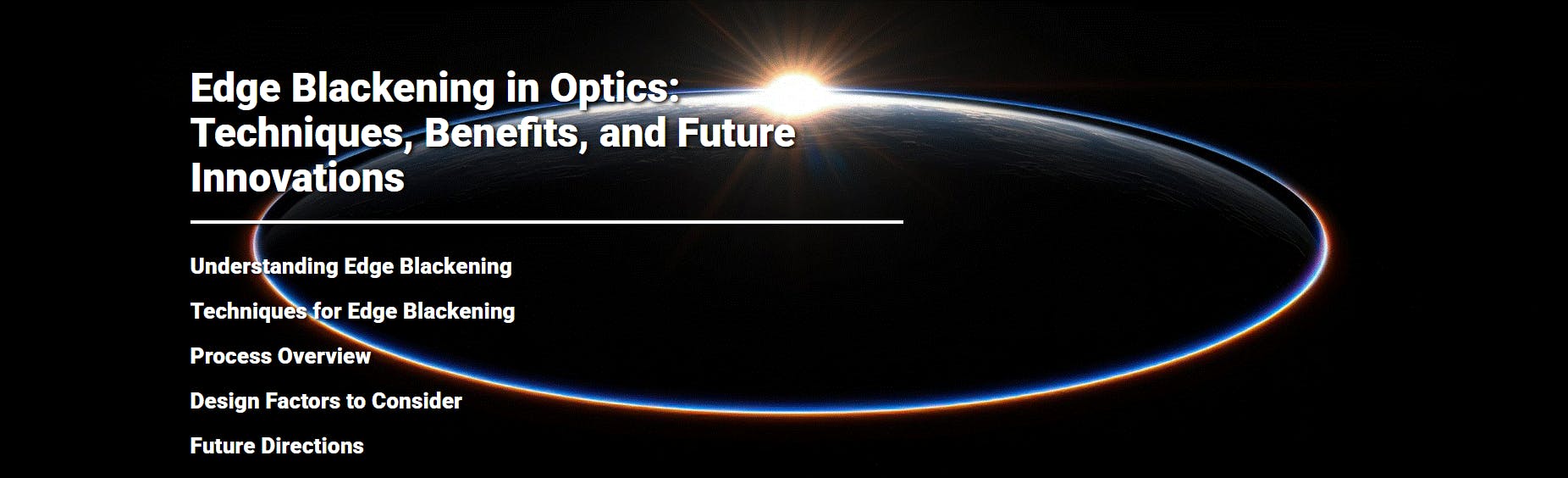 Edge Blackening in Optics