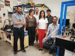 In the lab with their setup (from left to right): Dr. Alejandro Justo Guerrero, Dr. Alessandra Di Gaspare, Dr. Vladimir Pusharev, Professor Miriam Serena Vitiello, Dr. Lili Shi, and Dr. Leonardo Viti. Credit: Miriam Serena Vitiello In the lab with their setup (from left to right): Dr. Alejandro Justo Guerrero, Dr. Alessandra Di Gaspare, Dr. Vladimir Pusharev, Professor Miriam Serena Vitiello, Dr. Lili Shi, and Dr. Leonardo Viti. Credit: Miriam Serena Vitiello
