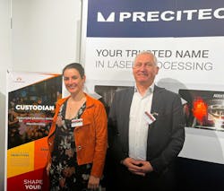 Gwenn Pallier, product line manager at Cailabs (left), and Markus Kogel-Hollacher, head of R&D projects at Precitec (right). Gwenn Pallier, product line manager at Cailabs (left), and Markus Kogel-Hollacher, head of R&D projects at Precitec (right).