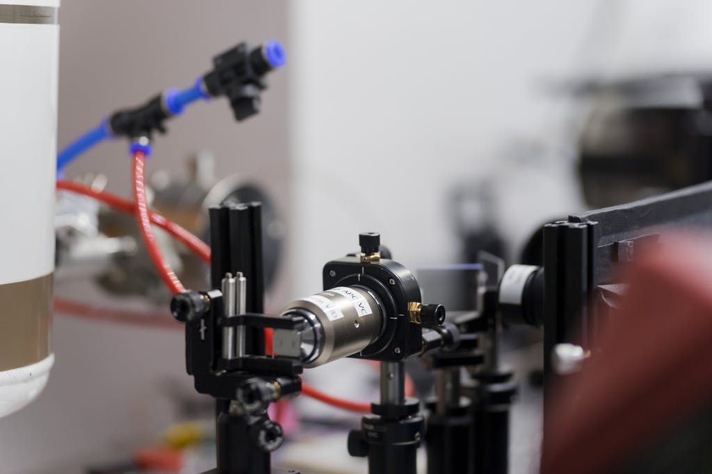 Part of the team&rsquo;s reflectivity k-space setup. Credit: Mikael Nyberg