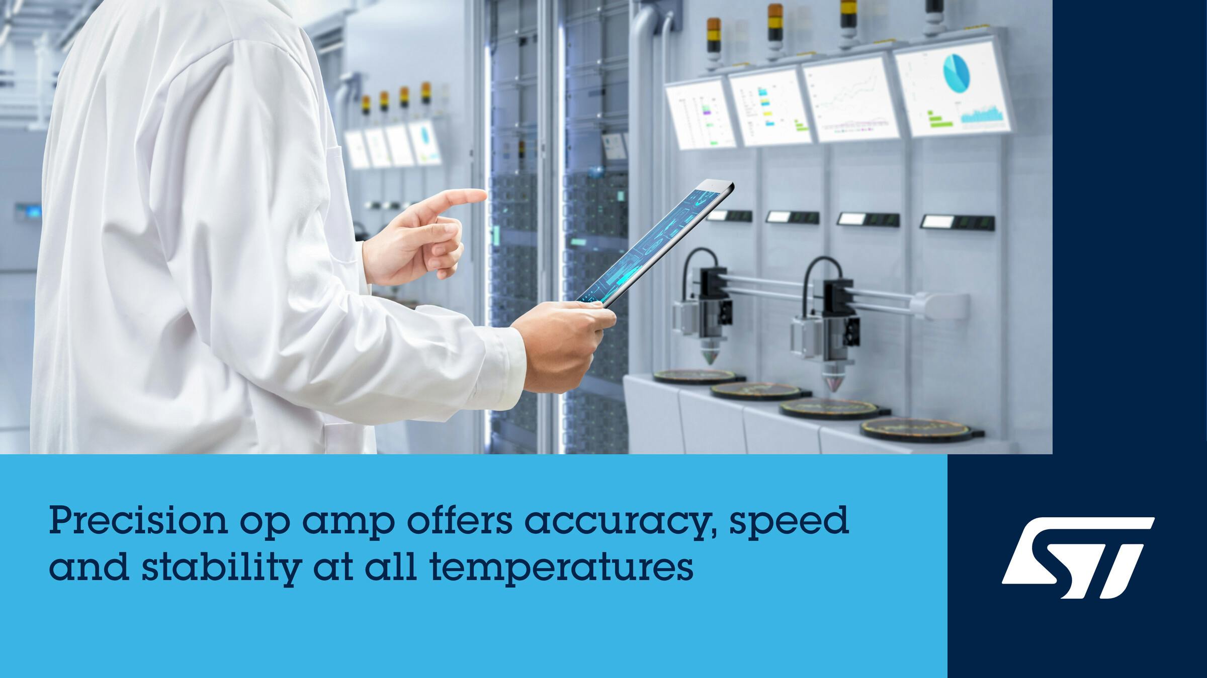 STMicroelectronics&rsquo; precision op amp brings accuracy, speed, and stability