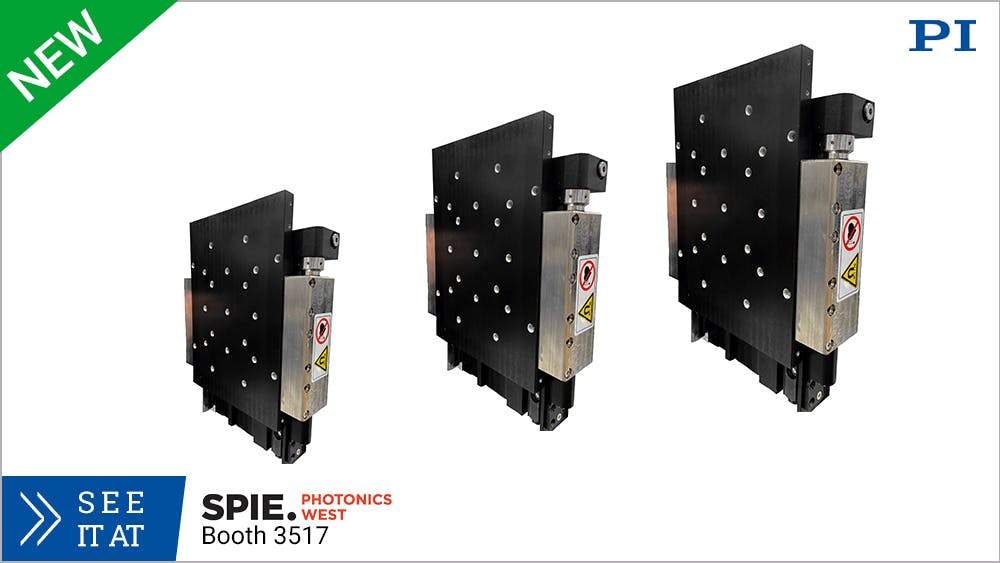 The V 571 z Vertical Translation Stage Features A User Adjustable Magnetic Counterbalance, A Direct Drive Motor And Optional Absolute Measuring Linear Encoder